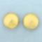 Vintage Designer Signed Givenchy Satin Finish Button Clip Earrings