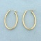 Oval Hoop Earrings In 14k Yellow Gold