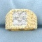 Diamond Woven Design Ring In 14k Yellow Gold