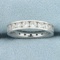 Cz Eternity Wedding Band Ring In 14k White Gold