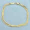 Triple Strand S-link Bracelet In 14k Yellow Gold