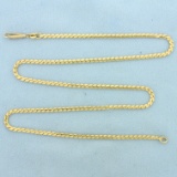 Serpentine Link 21 Inch Chain Necklace In 18k Yellow Gold