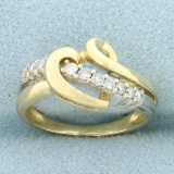 Heart Diamond Ring In 14k Yellow And White Gold