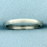 Vintage Thin Wedding Band Ring In 18k White Gold