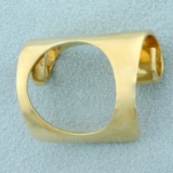Unique Scroll Ring In 14k Yellow Gold