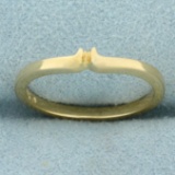 Notched Wedding Band Ring In 14k Yellow Gold