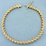 4ct Tw Diamond Tennis Bracelet In 14k Yellow Gold
