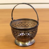 Vintage Je Coldwell And Co. Sterling Silver Pierced Basket