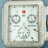 Michelle Deco Diamond Chronograph Watch In Stainless Steel Mw06a01a1025