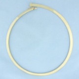 Italian Made Omega Link Necklace In 14k Yellow Gold