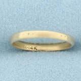 Womans Thin Wedding Band Ring In 14k Yellow Gold