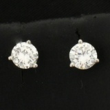 3/4ct Diamond Stud Earrings In Platinum