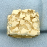 Nugget Style Ring In 14k Yellow Gold