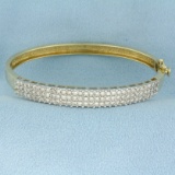 2ct Diamond Bangle Bracelet In 14k Yellow Gold