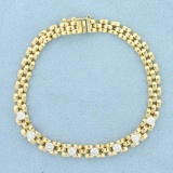 Diamond Bracelet In 14k Yellow Gold