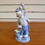 Porcelain Clown With Balloons And Umbrella