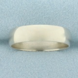 Mens Wedding Band Ring In 14k White Gold