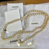 Authentic Chanel Classic Gripoix Baroque Long Pearl Strand