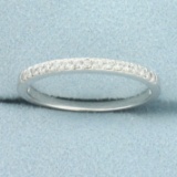 Cz Wedding Band Ring In Sterling Silver