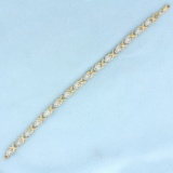 Diamond X Link Bracelet In 10k Yellow Gold