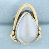 Mabe Pearl Statement Ring In Sterling Silver