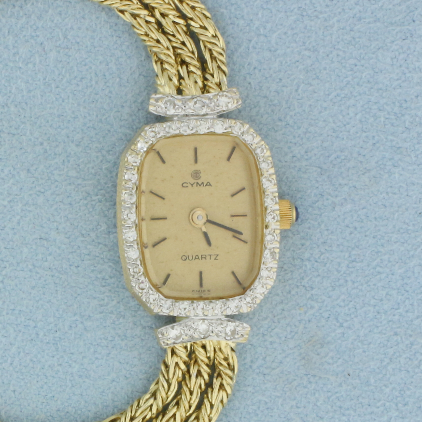 CYMA 18K gold sapphire crystal bracelet watch Cyma Signature Series Ladies Watch – Emerald Coast Jewelers  main image 2
