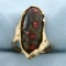 Agate Custom Design Ring In 14k Yellow Gold