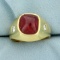 Designer 4ct Tw Ruby And Diamond Ring In 18k Yellow Gold