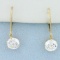 Cz Dangle Earrings In 14k Yellow Gold