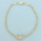 Diamond Cluster Rope Link Chain Bracelet In 14k Yellow Gold