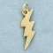 Lighting Bolt Charm Or Pendant In 14k Yellow Gold