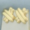 X Design Earrings In 14k Yellow Gold