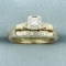 Vintage Engagement Wedding Ring With Arthritic Shank In 14k Yellow And White Gold