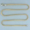 Italian 20 Inch Foxtail Link Chain Necklace In 14k Yellow Gold