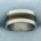 Mens 10mm Stainless Steel Wedding Band Ring