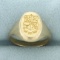 Hillsdale College Class Signet Ring In 10k Yellow Gold