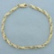 Designer Link Bracelet In 14k Yellow Gold