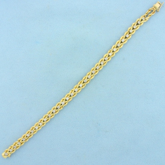 1.5ct Tw Diamond Bracelet In 14k Yellow Gold