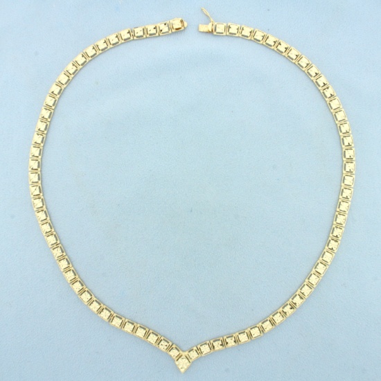19 Inch Diamond Cut Sparkle Necklace In 14k Yellow Gold