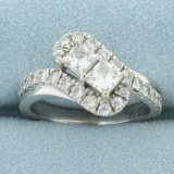 2ct Diamond Toi Et Moi Ever Us Ring In 14k White Gold