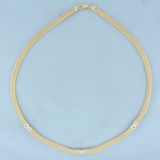 Double Wheat Two Tone Chain In 14k Yellow And White Gold