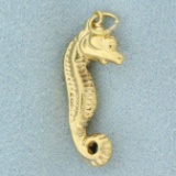 Vintage Seahorse Charm In 14k Yellow Gold