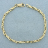 Designer Link Bracelet In 14k Yellow Gold