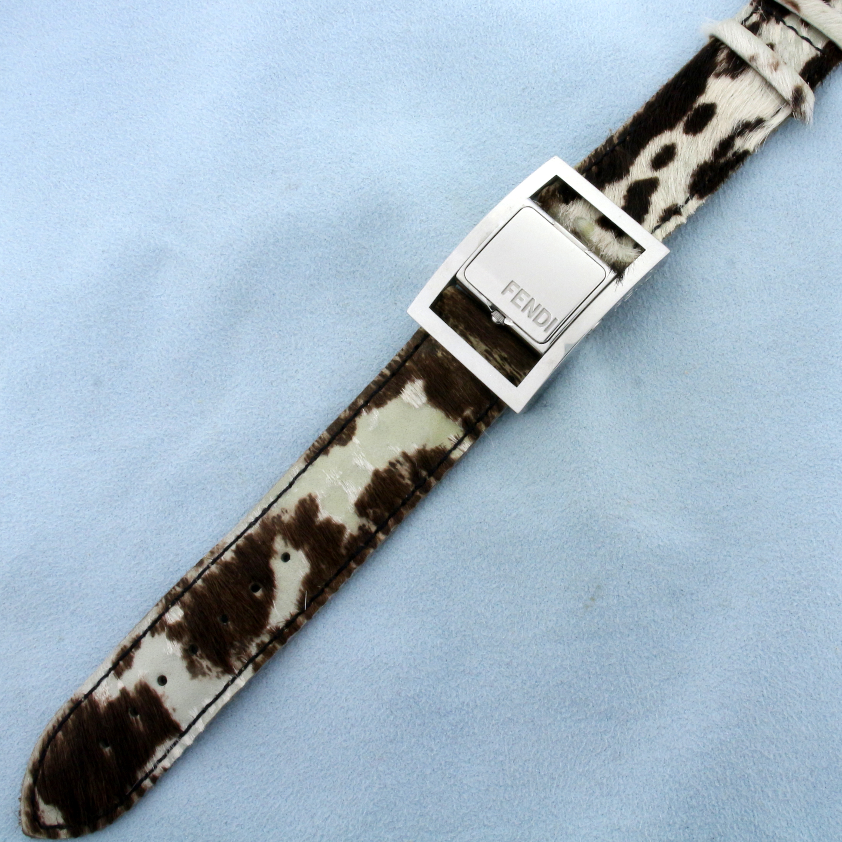Fendi 5010l Rotating Face Pony Hair Flip Watch | Proxibid