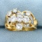 Vintage Custom Designed 1.75ct Tw Diamond Ring In 14k Yellow Gold