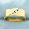 Men's Four Stone Diamond Ring In 14k Yellow Gold