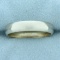 Mens 5mm Wedding Band Ring In 14k White Gold
