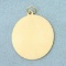 Inscribable Disk Pendant In 14k Yellow Gold