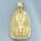 Egyptian Pharaoh Pendant In 14k Yellow Gold