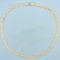 Italian Made 18 Inch Braided Herringbone Link Chain Necklace In 14k Yellow Gold